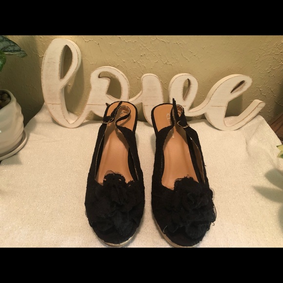 Black wedge heels - Picture 5 of 7